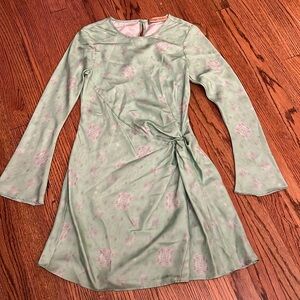 Silk long sleeve dress